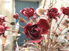 Load image into Gallery viewer, XXL Large Florentine Chandelier Metal Tole Flowers Ceiling Hollywood Regency 12x