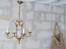 Load image into Gallery viewer, OMG Set French Antique Bronze  Chandelier Pair Sconces Porcelain Cherub Foliage