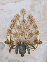 Load image into Gallery viewer, XXL Mid Century Italian Ceiling Wall Light Gilded Tole Chandelier Hans Kogl St.