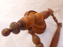 Load image into Gallery viewer, Gorgeous antique 19TH Elegant Curtain Holder / Bed Canopy / Towel Rod Walnut