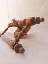 Load image into Gallery viewer, Gorgeous antique 19TH Elegant Curtain Holder / Bed Canopy / Towel Rod Walnut