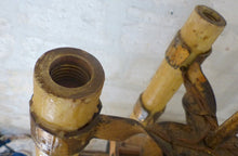 Load image into Gallery viewer, Gorgeous French Medieval Gothic Style Chandelier Ceiling 1900 Gilded Iron Wax