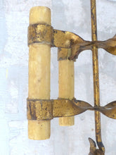 Load image into Gallery viewer, Gorgeous French Medieval Gothic Style Chandelier Ceiling 1900 Gilded Iron Wax