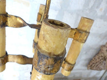 Load image into Gallery viewer, Gorgeous French Medieval Gothic Style Chandelier Ceiling 1900 Gilded Iron Wax