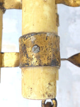 Load image into Gallery viewer, Gorgeous French Medieval Gothic Style Chandelier Ceiling 1900 Gilded Iron Wax