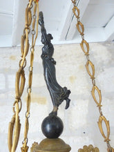 Load image into Gallery viewer, 19tTH Antique French 6 Arms Ormolu Bronze Chandelier Crystal Ceiling CharlesX
