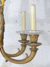 Load image into Gallery viewer, 19tTH Antique French 6 Arms Ormolu Bronze Chandelier Crystal Ceiling CharlesX