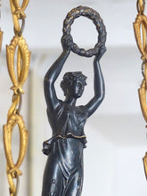 Load image into Gallery viewer, 19tTH Antique French 6 Arms Ormolu Bronze Chandelier Crystal Ceiling CharlesX