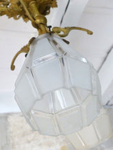 Load image into Gallery viewer, Gorgeous Ceiling French Gilded Bronze Louis XVI Chandelier 4 fires Shades 19TH