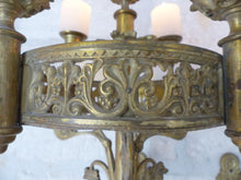 Load image into Gallery viewer, Antique French Sanctuary Church Bronze Pair Wall Light Religious 19TH Rare Crown