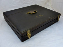 Load image into Gallery viewer, 19TH Antique French Horn Handled 45pc Table Fruits Knife Serving Set Silver Box