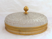 Load image into Gallery viewer, Gorgeous Vintage French Empire Ceiling D: 10" Gilded Bronze & Glass 1950s