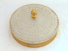 Load image into Gallery viewer, Gorgeous Vintage French Empire Ceiling D: 10" Gilded Bronze & Glass 1950s