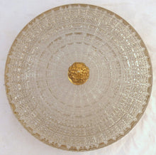 Load image into Gallery viewer, Gorgeous Vintage French Empire Ceiling D: 10" Gilded Bronze & Glass 1950s