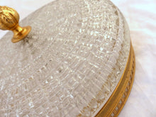 Load image into Gallery viewer, Gorgeous Vintage French Empire Ceiling D: 10" Gilded Bronze & Glass 1950s