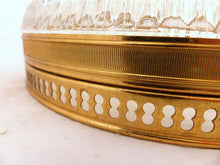 Load image into Gallery viewer, Gorgeous Vintage French Empire Ceiling D: 10" Gilded Bronze & Glass 1950s
