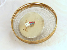 Load image into Gallery viewer, Gorgeous Vintage French Empire Ceiling D: 10" Gilded Bronze & Glass 1950s