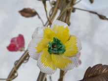 Load image into Gallery viewer, Gorgeous French Vintage brass Louis XVI Chandelier Porcelain Flower Foliage 1940