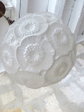 Load image into Gallery viewer, XL Antique French ART DECO Ceiling Suspension Chandelier Iron Mount 1930 Ball