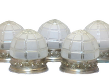 Load image into Gallery viewer, Gorgeous Wall Light Ceiling Sconces ART DECO Nickelplate Tole France 1920 Rare