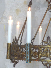 Load image into Gallery viewer, Antique French Sanctuary Church Crown Chandelier Ceiling Religious 19TH Gothic