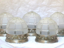 Load image into Gallery viewer, Gorgeous Wall Light Ceiling Sconces ART DECO Nickelplate Tole France 1920 Rare