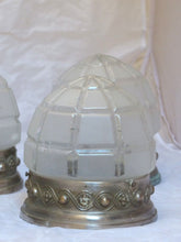 Load image into Gallery viewer, Gorgeous Wall Light Ceiling Sconces ART DECO Nickelplate Tole France 1920 Rare