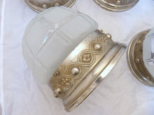 Load image into Gallery viewer, Gorgeous Wall Light Ceiling Sconces ART DECO Nickelplate Tole France 1920 Rare

