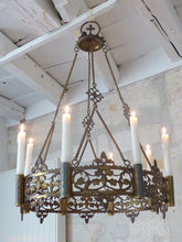 Load image into Gallery viewer, Antique French Sanctuary Church Crown Chandelier Ceiling Religious 19TH Gothic