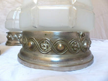 Load image into Gallery viewer, Gorgeous Wall Light Ceiling Sconces ART DECO Nickelplate Tole France 1920 Rare