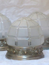 Load image into Gallery viewer, Gorgeous Wall Light Ceiling Sconces ART DECO Nickelplate Tole France 1920 Rare