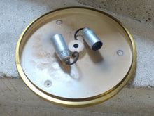 Load image into Gallery viewer, Gorgeous Vintage French Empire Ceiling D: 10" Gilded Brass & Glass 1960s