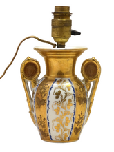 Load image into Gallery viewer, Elegant antique French Lamp 19TH Paris Porcelain White & Gilded