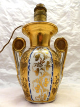 Load image into Gallery viewer, Elegant antique French Lamp 19TH Paris Porcelain White & Gilded