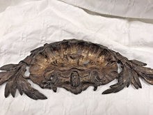 Load image into Gallery viewer, 19TH Antique French Gilded Bronze Shell Pediment 16" Hardware Salvage 206