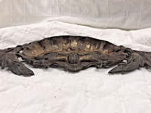 Load image into Gallery viewer, 19TH Antique French Gilded Bronze Shell Pediment 16&quot; Hardware Salvage 206
