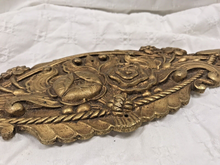Load image into Gallery viewer, 1930 ART DECO Antique French Gilded Bronze Pediment 14&quot; Hardware Salvage 207
