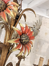Load image into Gallery viewer, PAIR Large Chandelier Ceiling 70&#39;s Sunflower Hollywood Regency Mid Century KOGL
