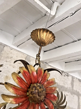 Load image into Gallery viewer, PAIR Large Chandelier Ceiling 70's Sunflower Hollywood Regency Mid Century KOGL
