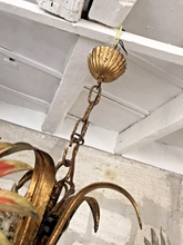 Load image into Gallery viewer, PAIR Large Chandelier Ceiling 70's Sunflower Hollywood Regency Mid Century KOGL