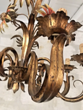 Load image into Gallery viewer, PAIR Large Chandelier Ceiling 70's Sunflower Hollywood Regency Mid Century KOGL