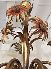 Load image into Gallery viewer, PAIR Large Chandelier Ceiling 70's Sunflower Hollywood Regency Mid Century KOGL