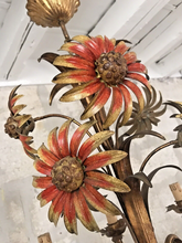 Load image into Gallery viewer, PAIR Large Chandelier Ceiling 70's Sunflower Hollywood Regency Mid Century KOGL