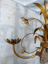 Load image into Gallery viewer, Nice Gilded Enameled Flower Chandelier Ceiling 70&#39; Regency Mid Century HANS KOGL

