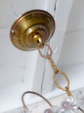 Load image into Gallery viewer, Antique Chandelier Rock Crystal Beads Purple Drops 1930 MURANO Rare