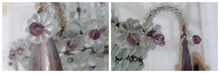 Load image into Gallery viewer, Antique Chandelier Rock Crystal Beads Purple Drops 1930 MURANO Rare