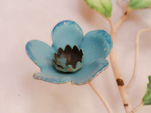 Load image into Gallery viewer, Charming Florentine PAIR Wall Light Enameled Metal Tole Flowers 1970 Italian