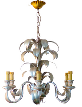 Load image into Gallery viewer, 23" Vintage Pineapple Ceiling 70's Hollywood Regency Mid Century Chandelier KOGL
