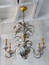 Load image into Gallery viewer, 23" Vintage Pineapple Ceiling 70's Hollywood Regency Mid Century Chandelier KOGL