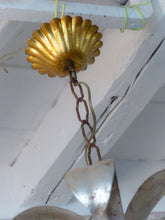Load image into Gallery viewer, 23" Vintage Pineapple Ceiling 70's Hollywood Regency Mid Century Chandelier KOGL